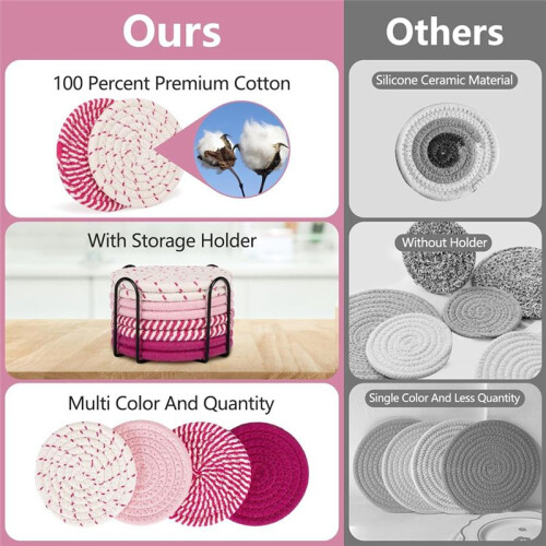 8 Pcs Coasters for Desk Coasters for Drinks Absorbent Coasters for Coffee Table Cute Coasters