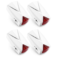 Stroomuitvalalarm, 118 DB Luide Sirene met LED-Licht, 110V Tot 220V, aan/Uit-Waarschuwing, 4-Pack, US-Stekker