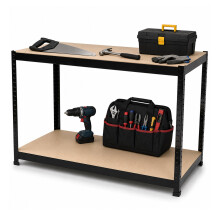 Oypla Industrial Heavy Duty Steel Workbench Table Shelving Garage Shed