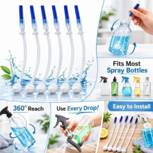 3-Pack Universal Fit 360Spray Bottle Adapter, Weighted Tube Replacement for Sprayers, Universal Connector
