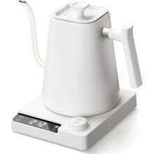 Elektrische Waterkoker met Zwanenhals, Temperatuurregeling van 1, voor Filterkoffie en Thee, Binnenkant van 304 Roestvrij Staal, 1 Liter, EU-Stekker