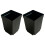 200PCS Plant Disposable Flower Pot Small Black Square Cutting Seedling Plastic Square Pot 1