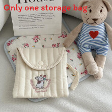 (Bunny Rose) Sanitary Stylish Style Pad Storage Bag With Cartoon Embroidery For Girls Teen