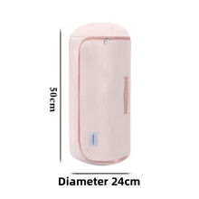 (Pink 50x24cm) Cotton Clothes Organizer With Cylinder Shaped For Wardrobe Storage Home And