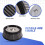 Chrome Air Cleaner Cover & 3-Hole & Gray Filter Element for  Dyna Softail Touring 6