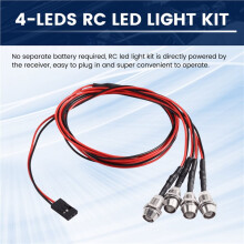 3 St. 4LED LED Ljus Huvudljus Bakljus för Hsp Redcat Rc4wd för för Axial Scx10 D90 Hpi RC Bil Crawler