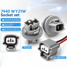 7440 WY21W Lamp Holder Connector Kit for Turn Signal Repair High Temperature Resistant(TK-224+TC-B10-024)