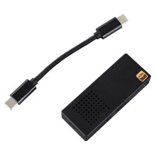 Voor Rod Rain Audio Balanced Decoder Hoofdtelefoonversterker Mobiele Telefoon Small Tail ES9039Q2M Geluidskaart voor DSD Zwart