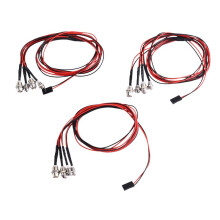 3 St. 4LED LED-Lampor Strålkastare Bakljus 5mm för Hsp Redcat Rc4wd för för Axial Scx10 D90 RC Crawler