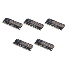 5X M.2 NVMe SSD NGFF À PCIE 3.0 X16 Adaptateur Clé Carte D'Interface Soutien PCI Express 3.0 X4 2230-2280 Taille M.2 Pleine Vitesse