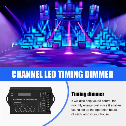 TC420 Tidsprogrammerbar RGB LED Controller DC12V-24V 5-Kanals LED Timing Dimmer 2
