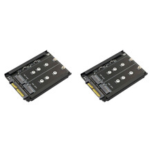 2X SSD M.2 NVME 2 en 1 et SSD B Key/B&M Key Vers SFF-8639 U.2 avec Support de Cadre - Conserver le SSD MSATA Comme Disque 7 mm 2,5 Pouces