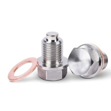 4 Sets M14x1.5 Magnetische Roestvrijstalen Oliecarter Aftapmoeren en -Bouten met Compressieringen, voor Het Voorkomen van Lekkage in de Auto