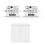 6PCS Wireless Light Wall  RF 433Mhz Relay Receiver with 1x 2Gang Panel  LED Remote Control for LED Lamp 2