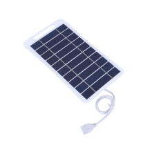 Bärbar Solpanel 2W 5V med USB - Säker Laddningsstabilisator, Batteriladdare Utomhusströmförsörjning för Camping