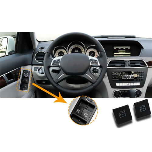 10X Window  Button Covers for   W204 W212 C E Glk Class, Front Left+Right Window  Button Caps 2