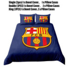 (Style A, Single (2PCS)) Footballthemed Single Bedding Double Duvet Cover Set Pillowcase Comfortable