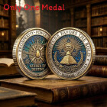 (Style J) Football Global Cup Alloy Coin Relief Craftsmanship Collectors Acrylic Display