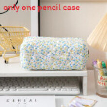 (Blue) Floral Modern Style Pencil Case With Polyester Material For Supplies School Girl