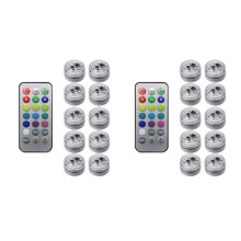 20 Stck Drahtlose Bunte LED-Auto-Innenumgebungslicht-Fernbedienung Batteriebetriebene Vase-Pool-Teich-Laternen-Dekoration