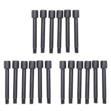 18 Pcs Brass Electric Guitar Tremolo Bridge Saddle Clamp Lock String Screw/String Through Screw Black