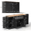 (Black, MDF) Sideboard 138cm Cabinet Drawer Shelf Modern 4