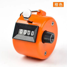 (Orange)Contador de conteo manual con clicker de números de 4 dígitos para investigación de laboratorio y uso
