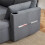 (Grey, Fabric) Grey L-Shaped Sofa Bed with Storage 5