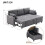 (Grey, Fabric) Grey L-Shaped Sofa Bed with Storage 10