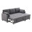 (Grey, Fabric) Grey L-Shaped Sofa Bed with Storage 11