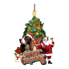(5) Dog Vibrant Christmas Decoration Adorable Hanging Ornament Ideal For Festive Home Accents