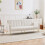 Adjustable Velvet Sofa Bed – Multi-Position, Beige 7