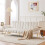 Adjustable Velvet Sofa Bed – Multi-Position, Beige 9