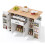 Mobile Kitchen Island on Wheels, 129x46x91cm 4