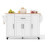 Mobile Kitchen Island on Wheels, 129x46x91cm 12