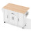 Mobile Kitchen Island on Wheels, 129x46x91cm 13