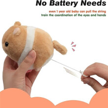 B Wind- Plush Toys,Clockwork Hamster,Wagging Tail Rotating Interactive Toys Stuffed Plush Toy