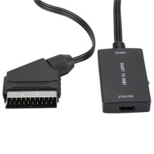 2X Scart to -Converter Audio Converter Video Cablebox Adapter Supports 1080P HD Conversion Adapter