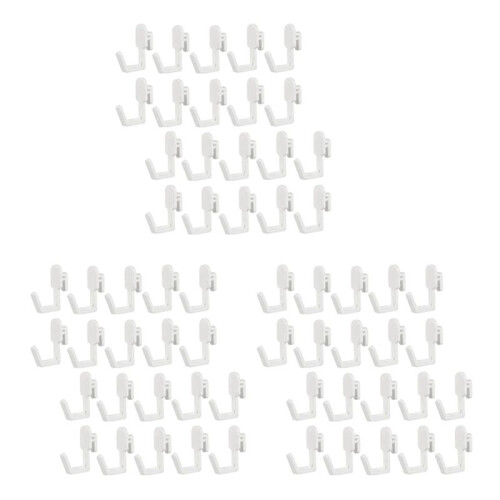 72Pcs Pegboard Hooks J Shape Pegboard Hook Peg Board Tool Organizer Accessories, White 1