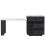 (Black, MDF) Expandable Kitchen Island 133-202cm 2Drawers 14