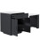 (Black, MDF) Expandable Kitchen Island 133-202cm 2Drawers 12