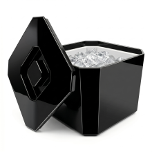 Octagonal Ice Bucket 8 Pint, Black