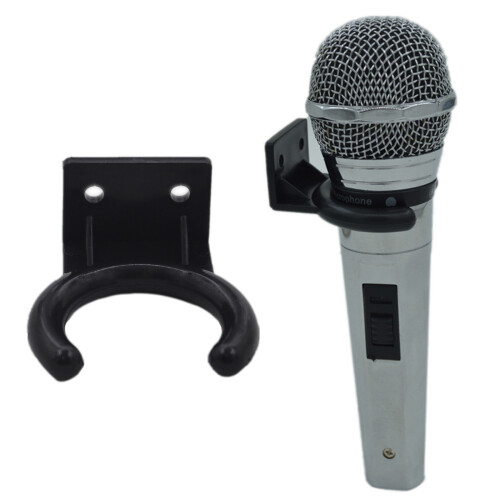 Wall Mounted Microphone Hook Wall Hanger Clamp Mic Stands Clip Holder Rack 1
