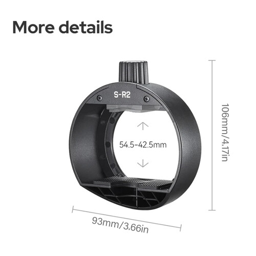 S-R2 Camera Round Adapter Mount Adapter Replacement for AD200 V860III V850III 2
