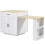 (White, MDF) Expandable Kitchen Island 133-202cm 2Drawers 9