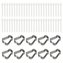 Precise Touch Pen Nibs for Tab S7+ S23 NOTE10 20 Marker Pen Nibs White 50 nibs 10 clips