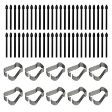 Pen Nibs for Tab S7+ S23 NOTE10 20 with Removal Tweezer Easy Black 50 nibs 10 clips