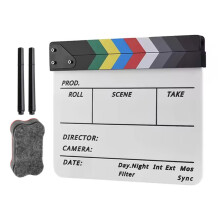 Professional Acrylic Film Clapboard Reusable Clapper Board Film Shoots