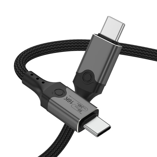 Durability USB 5 Cable 80Gbps Data Rate Compatible for Thunderbolt3/4 Device 1m