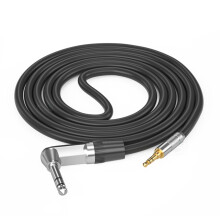 Right Angled/Straight Head Aux Cord Male 3.5mm to Male 6.35mm Balanced Wire 30cm elbow